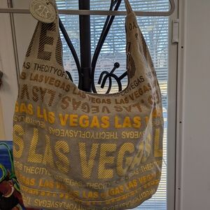 Las Vegas Jacquard Canvas Tote in Beige and Yellow